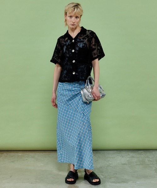新品 LACE COMBI HALF SLEEVE JACKET SHIRT MAISON SPECIAL ブラウス シャツ Half Sleeve Lace Fabric Shirt