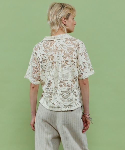 シャツ ブラウス レディース Half Sleeve Lace Fabric Shirt/ハーフスリーブレースシャツ「MAISON SPECIAL/メ｜zozo｜11