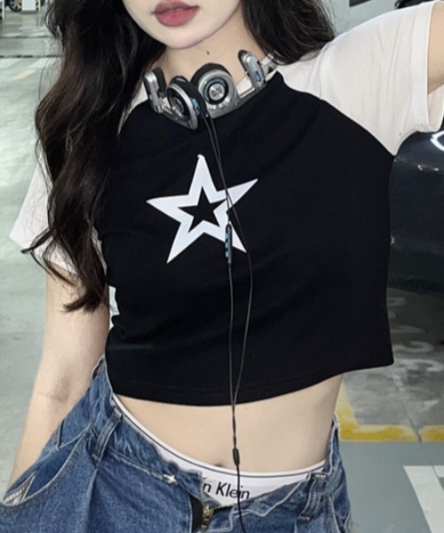 tシャツ A'GEM/9 × .kom 「AOSPACE」カラーレイヤードロングスリーブTシャツ レディース A'GEM/9 × .kom 『AOSPACE』カラーレイヤードロングスリーブT