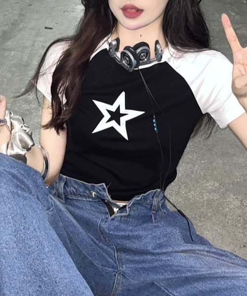 tシャツ A'GEM/9 × .kom 「.KOM/ドットケーオーエム」 スターボール半袖カットソー レディース メンズ KOM tシャツ A'GEM/9 × .kom 「.KOM/ドットケーオーエム