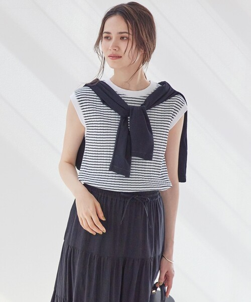 近々終了/タグ付/完売/未使用/23区 /44 /ラベンダー/フレンチスリーブ 近々終了/タグ付/完売/未使用/23区 /44 /ラベンダー/フレンチ