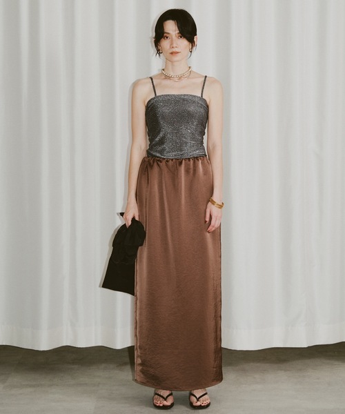 週末お値下げ【未使用】regleam☆サテンスカートSATIN SKIRT スカート Relax satin skirt/リラックスサテンスカート : ZOZOTOWN