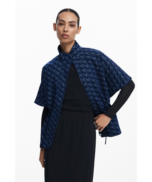 【新品】デシグアル  ポンチョ  ケープ　 コートポンチョ  フリー desigual（レディースケープ、ポンチョ、マント）｜コート