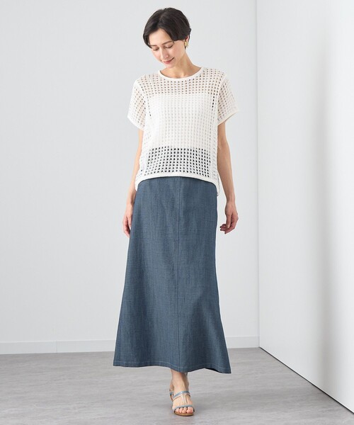 【最終値下げ】ANAYI ❤︎ 和紙ビッグメッシュショートプルオーバー セール】 和紙ビッグメッシュショートプルオーバー （ニット