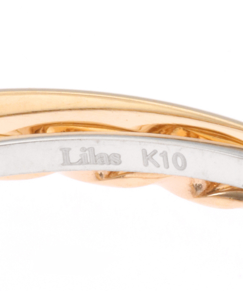 Lilas 指輪 リング バイカラー3連リング K10 レディース