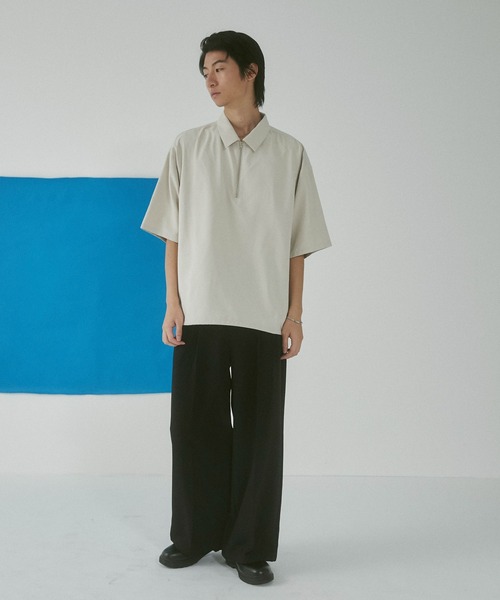 LUCY（ルーシー） シャツ 半袖 WEGO/アイススウェードハーフジップ半袖