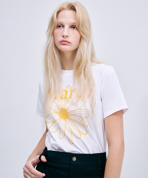 Mardi Mercredi tシャツ SLIM TSHIRT FLOWERMARDI レディース