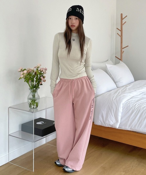 tシャツ A'GEM/9 × .kom 「muah muah/ムーアムーア」 LOGO STITCH WOOL MOCK NECK WARMER TE tシャツ A'GEM/9 × .kom 「muah muah/ムーアムーア」 LOGO