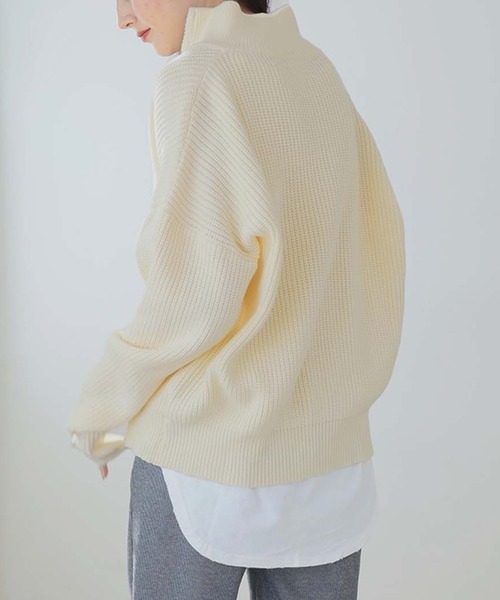 Doula ニット セーター ハーフジップニットセーター レディース