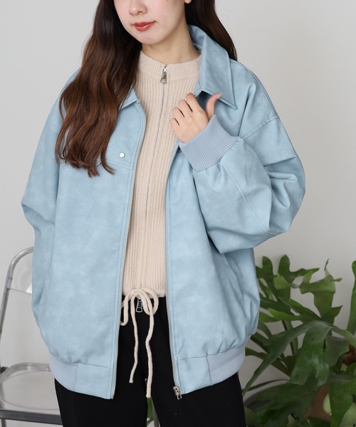 203 PGG 定価25,300円 ジップアップブルゾン レディース 0 S ROOP TOKYO ブルゾン アウター Zip Up Short Blouson/ジップアップ