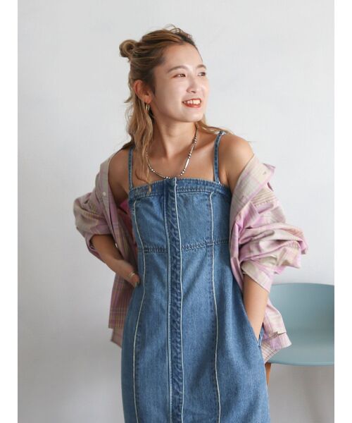 c　Ungrid 人気デニムパンツ　beams ワンピース Ungrid ワンピース デニムベアワンピース : ZOZOTOWN Yahoo!店