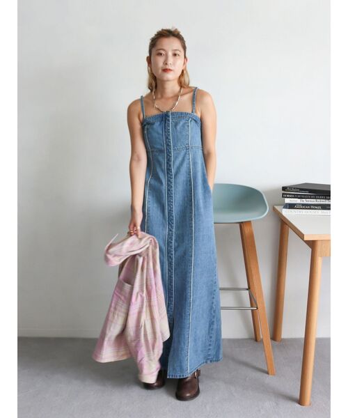 c　Ungrid 人気デニムパンツ　beams ワンピース Ungrid ワンピース デニムベアワンピース : ZOZOTOWN Yahoo!店