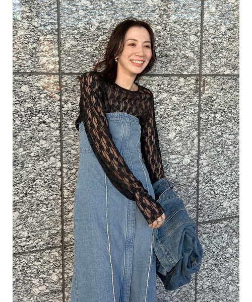 c　Ungrid 人気デニムパンツ　beams ワンピース Ungrid ワンピース デニムベアワンピース : ZOZOTOWN Yahoo!店