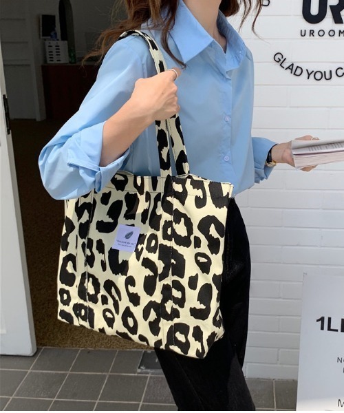 COO+i（クーイ） トートバッグ チェッカーフラッグ レオパード ダイヤ