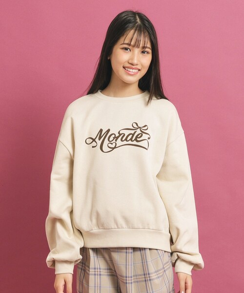 PINK-latte（ピンクラテ） トレーナー 「プチプラ」コットン混裏起毛