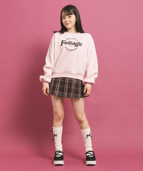 PINK-latte（ピンクラテ） トレーナー 「プチプラ」コットン混裏起毛