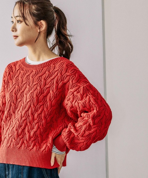 インディバ　ER42 GLOBAL WORK（グローバルワーク） ニット セーター 毛玉になりにくい