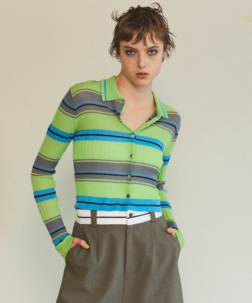 MAISON SPECIAL カーディガン Multi Border Cardigan/マルチ