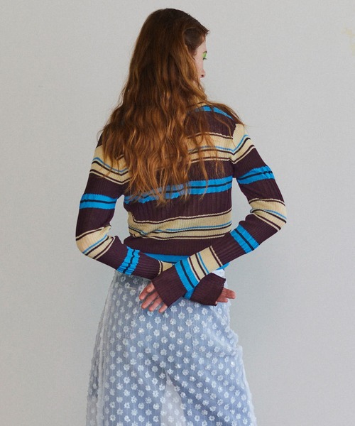 MAISON SPECIAL カーディガン Multi Border Cardigan/マルチ