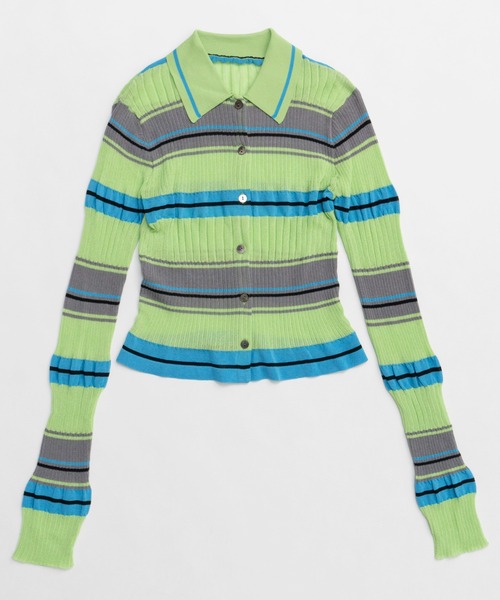 新品未使用　マルチボーダー　カーディガン MAISON SPECIAL カーディガン Multi Border Cardigan/マルチ