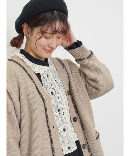SHIPS any: AQUA カシミヤ ミックス Vネック ニット