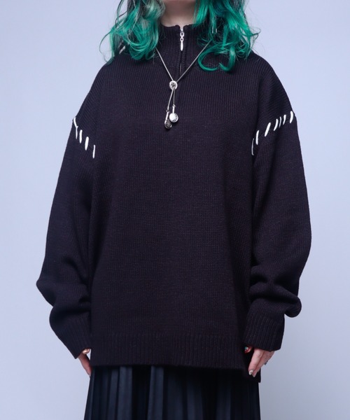 Bling Leads セーター ニット Z)「BLINGLEADS」123808 ハンドステッチ