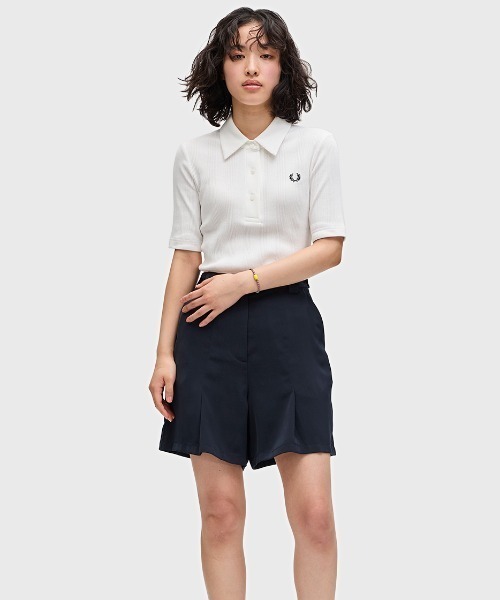 フレッドペリー Ribbed Polo Shirt ポロシャツ Ribbed Polo Shirt(10 129：SNOW WHITE): | FRED PERRY JAPAN