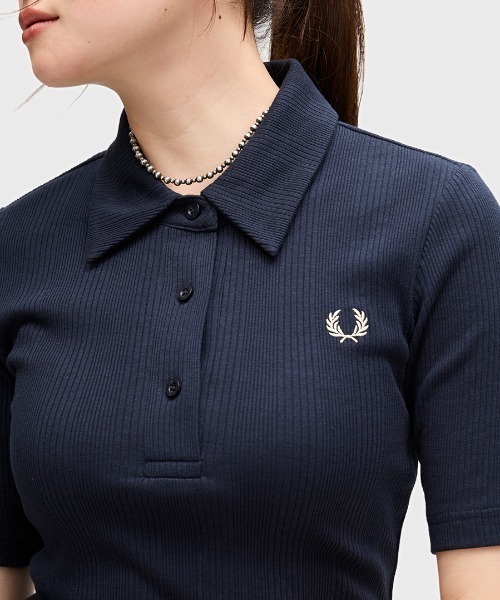 FRED PERRY ポロシャツ ポロ Ribbed Polo Shirt／リブポロシャツ
