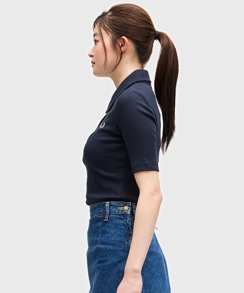 フレッドペリー Ribbed Polo Shirt ポロシャツ セール】Ribbed Polo Shirt／リブポロシャツ（ポロシャツ
