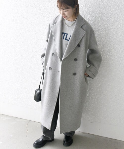 SHIPS any 「SHIPS any」 チェスターコート ONE SIZE ライトグレー