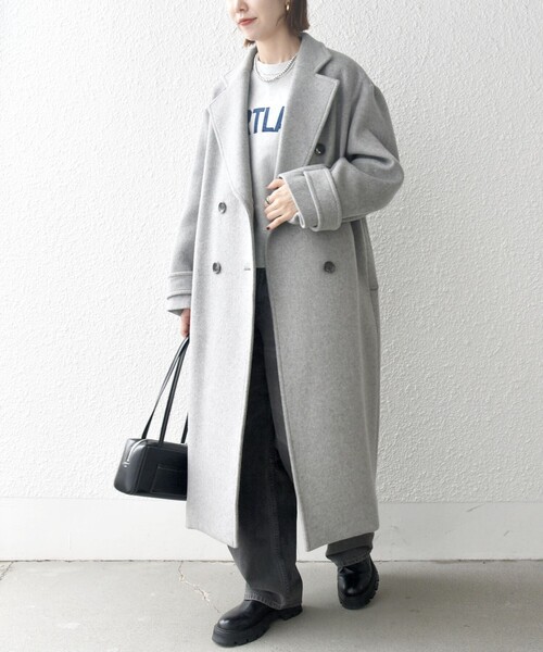 SHIPS any 「SHIPS any」 チェスターコート ONE SIZE ライトグレー