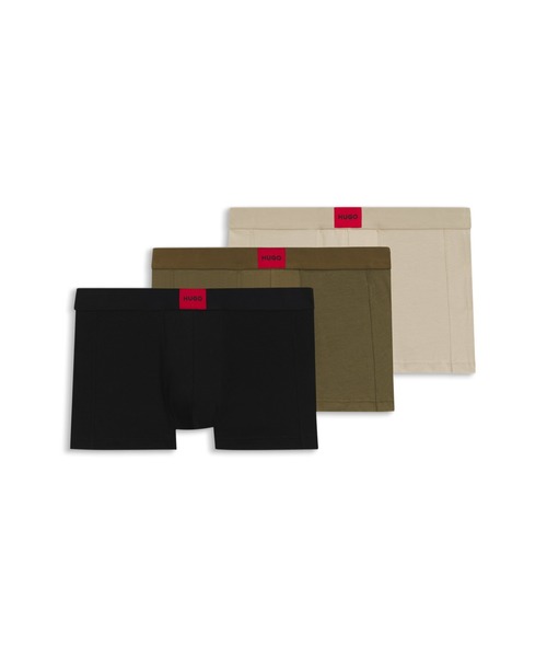 HUGO BOSS BOSS ロゴ ストレッチ ボクサーパンツ 3枚SET BOSS - ボクサーパンツ3枚セット ストレッチコットン ロゴ