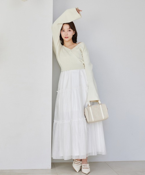 one after another NICE CLAUP ワンピース カシュクールセットキャミ
