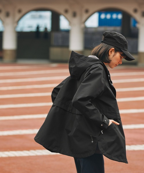 ジャケット AEGLE ゴアテックス ロングフーデッドジャケット 黒 Lサイズ AIGLE マウンテンパーカー ウインドブレーカー GORE-TEX