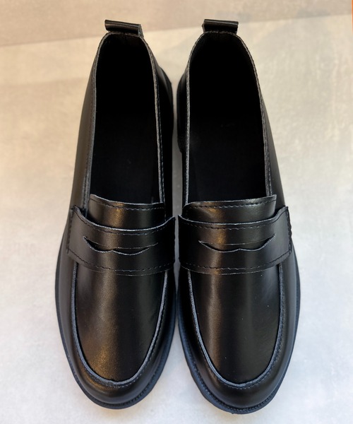 FURLA ブラック 厚底　ローファー　本革 CALIFORNIA OUTFITTERS ローファー 3-11E81 チャンキーソール ビット