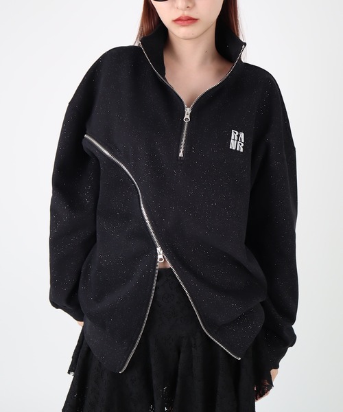 Roger&Raw（ロジャーアンドロウ） トレーナー スウェット ラメハーフ