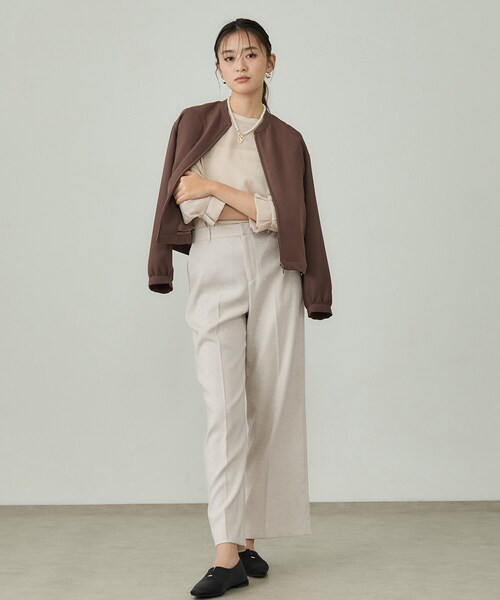 KAPITAL ストライプ ワイドパンツ リネン混紡 リネンタッチストライプワイドパンツ [M3525] - レディース