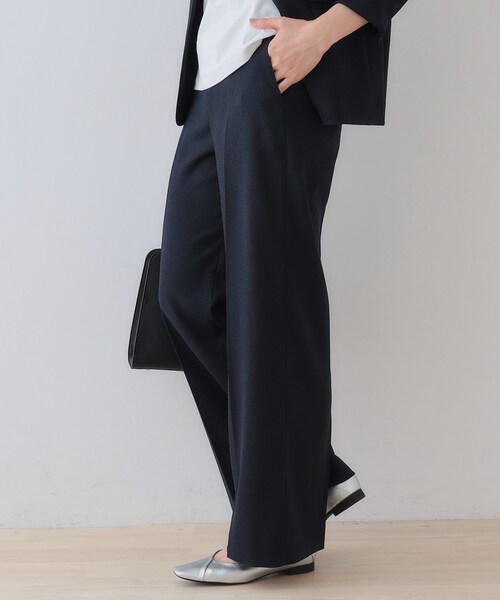 INDIVI（インディヴィ） パンツ 「こなれSETUP／ストライプ柄」リネン