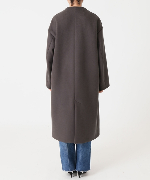 IENA（イエナ） ノーカラーコート「mantecoコラボ」 40 グレー