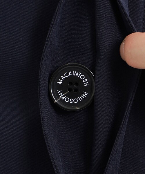 美品　マッキントッシュフィロソフィー　ネイビー ステンカラーコート MACKINTOSH PHILOSOPHY ステンカラーコート ネイビー MACKINTOSH