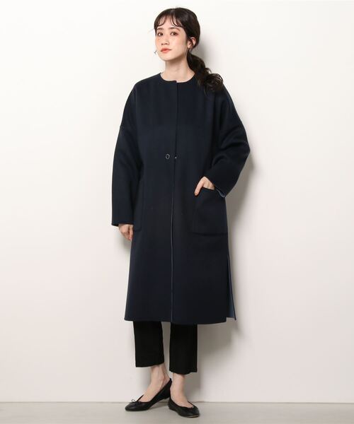 Demi-Luxe BEAMS（デミルクス ビームス） コート 36 ネイビー