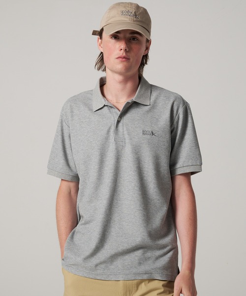 【美品】　ebure エブール　グレー 半袖ポロシャツ　サイズ38 Eddie Bauer（エディーバウアー） ポロシャツ クラシック フィールド