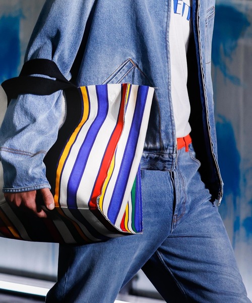 MSGM（エムエスジーエム） ワイドパンツ ジーンズ バイカラーウエスト 