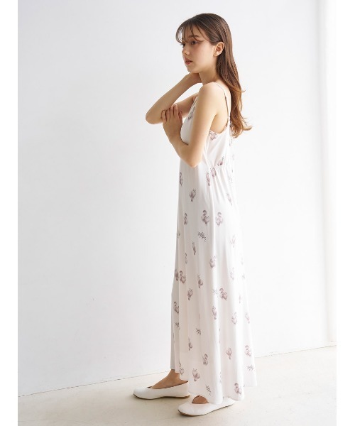 【SUN】gelato pique カップ付きワンピース　ルームウェア セール】CAT柄カップインキャミワンピース（ルームウェア