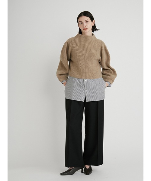 「MIESROHE」 長袖ニット FREE ベージュ レディース_画像3
