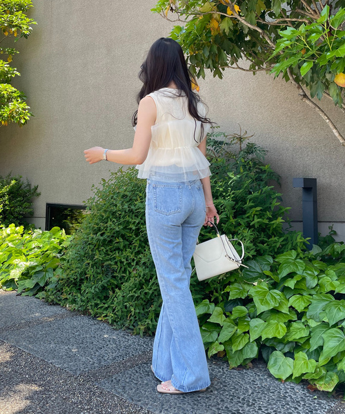 [Vicente] обработка ботинки cut Denim брюки MEDIUM голубой женский 