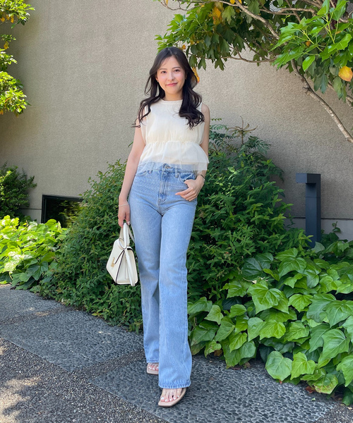 [Vicente] обработка ботинки cut Denim брюки MEDIUM голубой женский 