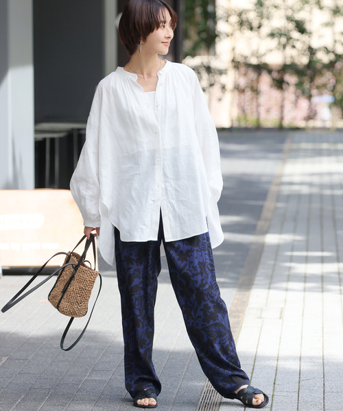 oval リネンギャザーブラウス JOURNAL STANDARD relume ブラウス シャツ カラーリネンギャザー
