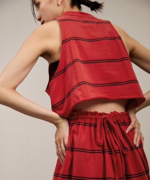 最終掲載crinklecrinklecrinkleボーダーバックスリットドレス SALON adam et rope'｜【crinkle crinkle crinkle(クリンクル