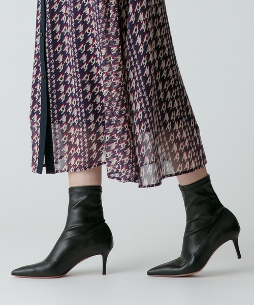 FABIO RUSCONI ショートブーツ　38 黒 ○ファビオルスコーニ FABIO RUSCONI ショートブーツ （ブラック